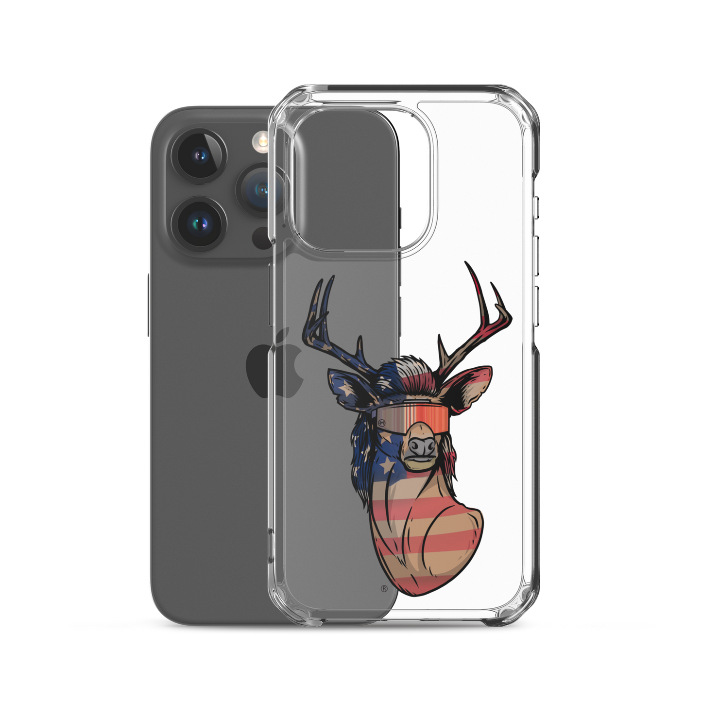 Deer Mullet USA 2.0 iPhone Case - Clear