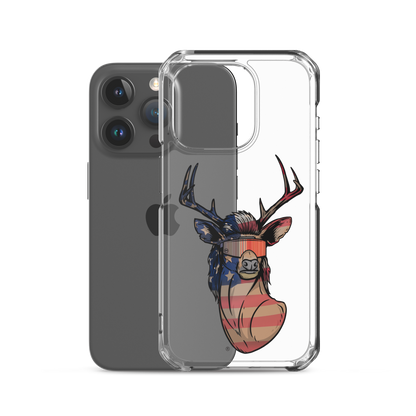 Deer Mullet USA 2.0 iPhone Case - Clear