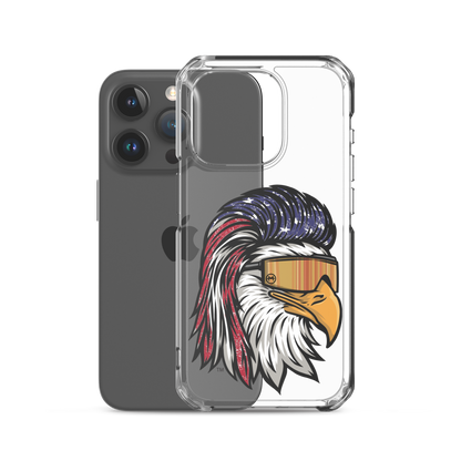 Eagle Mullet USA iPhone Case - Clear
