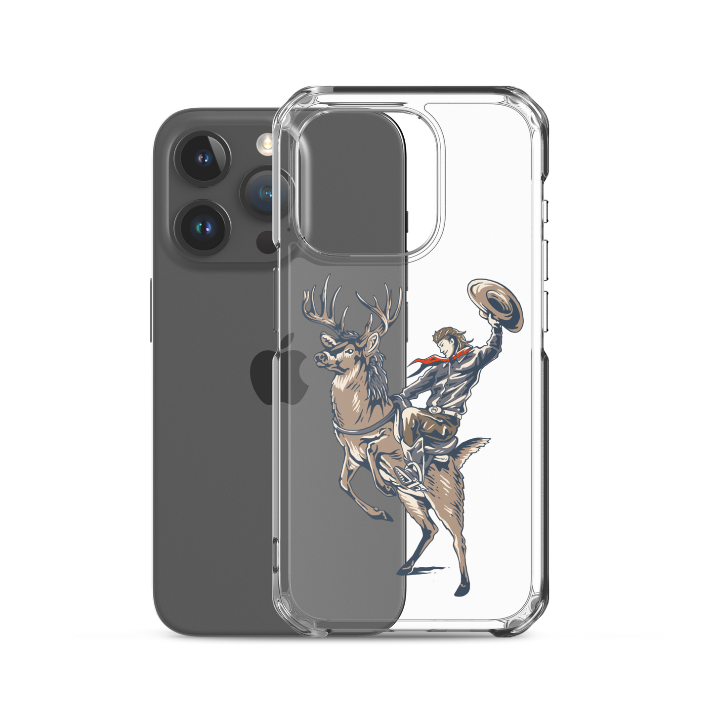 Deer Mullet Cowboy iPhone® Case - Clear