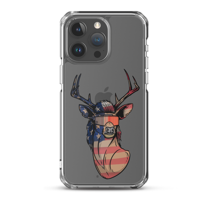 Deer Mullet USA 2.0 iPhone Case - Clear
