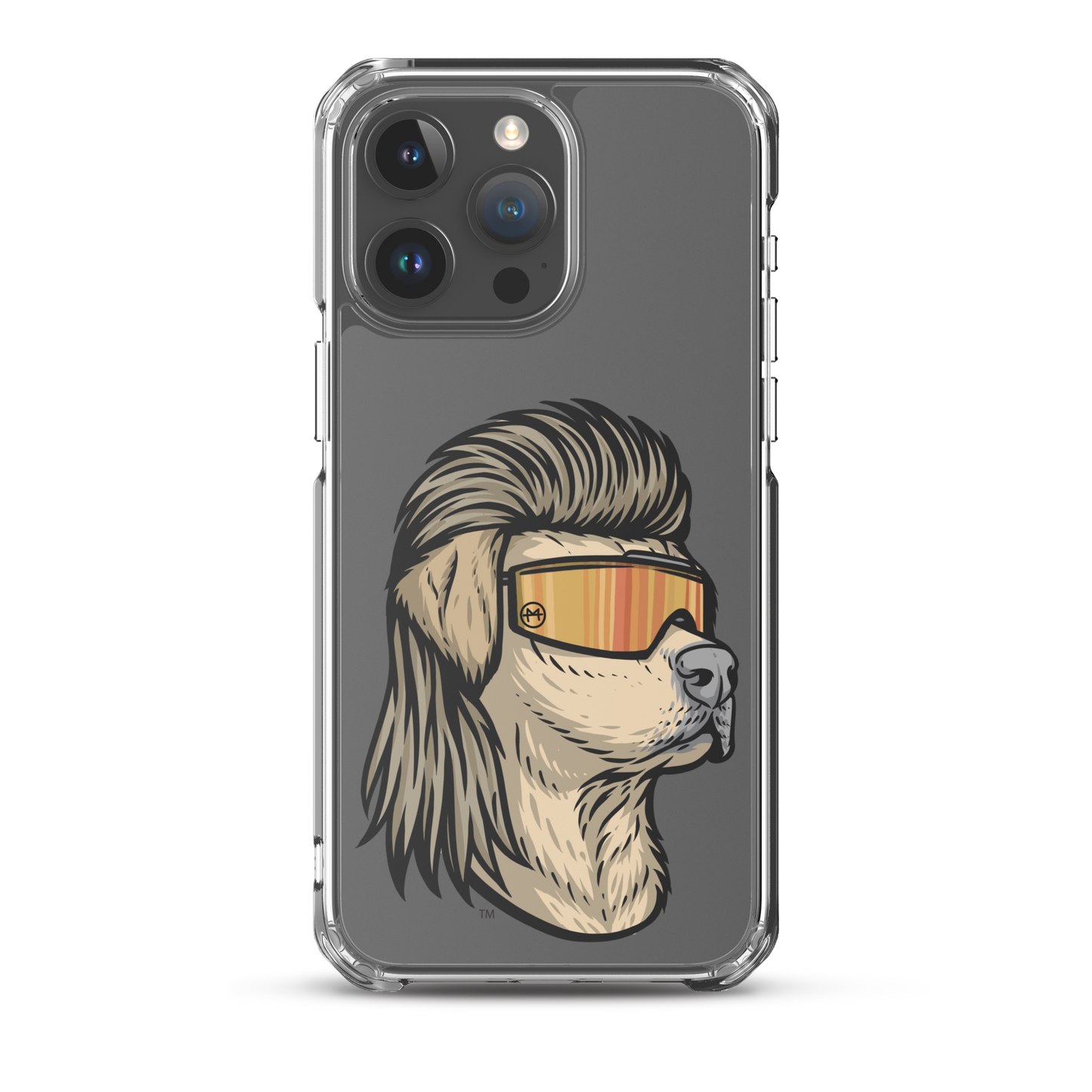 Yellow Lab Mullet iPhone Case - Clear