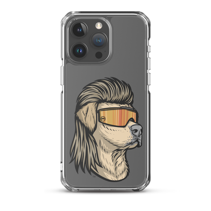 Yellow Lab Mullet iPhone Case - Clear