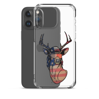 Deer Mullet USA 2.0 iPhone Case - Clear