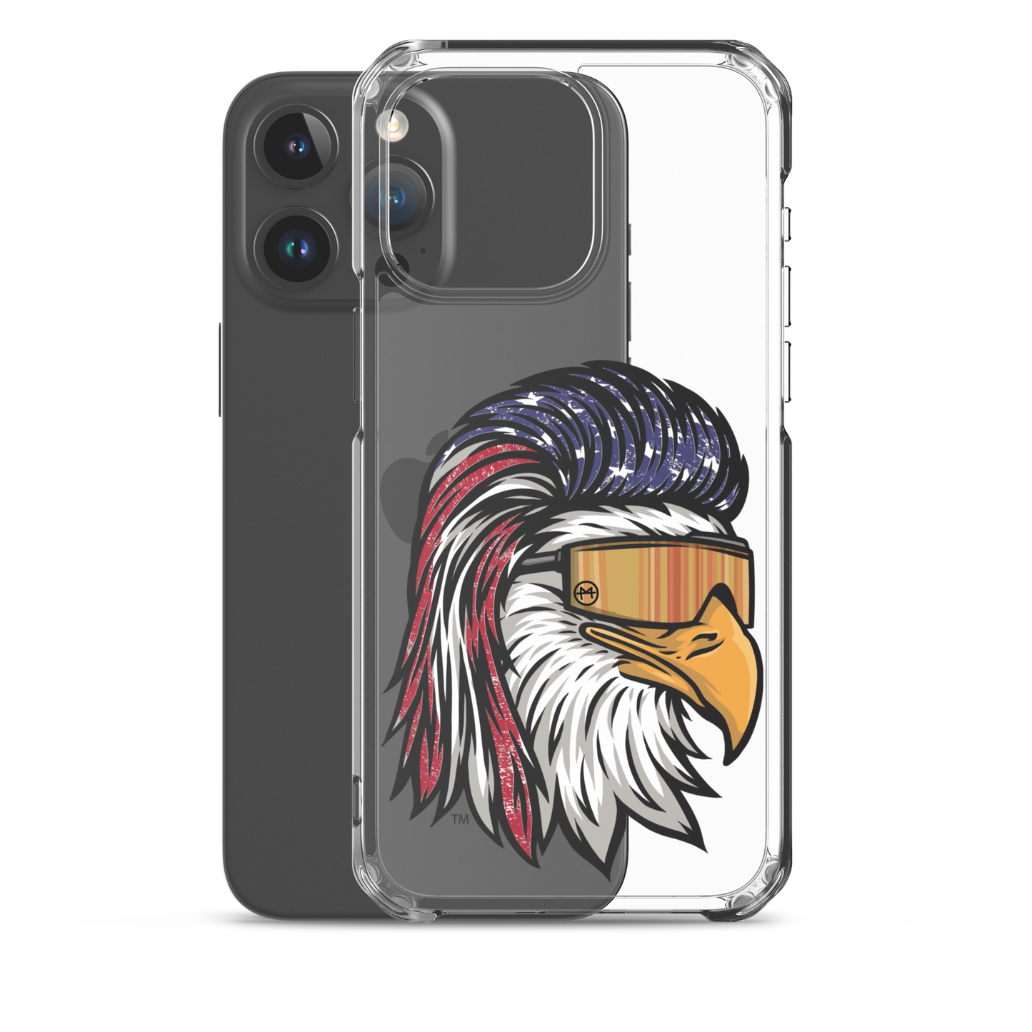 Eagle Mullet USA iPhone Case - Clear