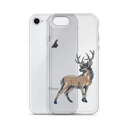 Deer Mullet Standing iPhone® Case - Clear