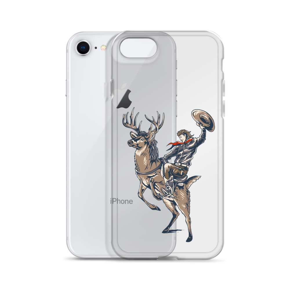 Deer Mullet Cowboy iPhone® Case - Clear