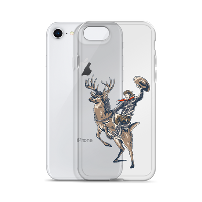 Deer Mullet Cowboy iPhone® Case - Clear