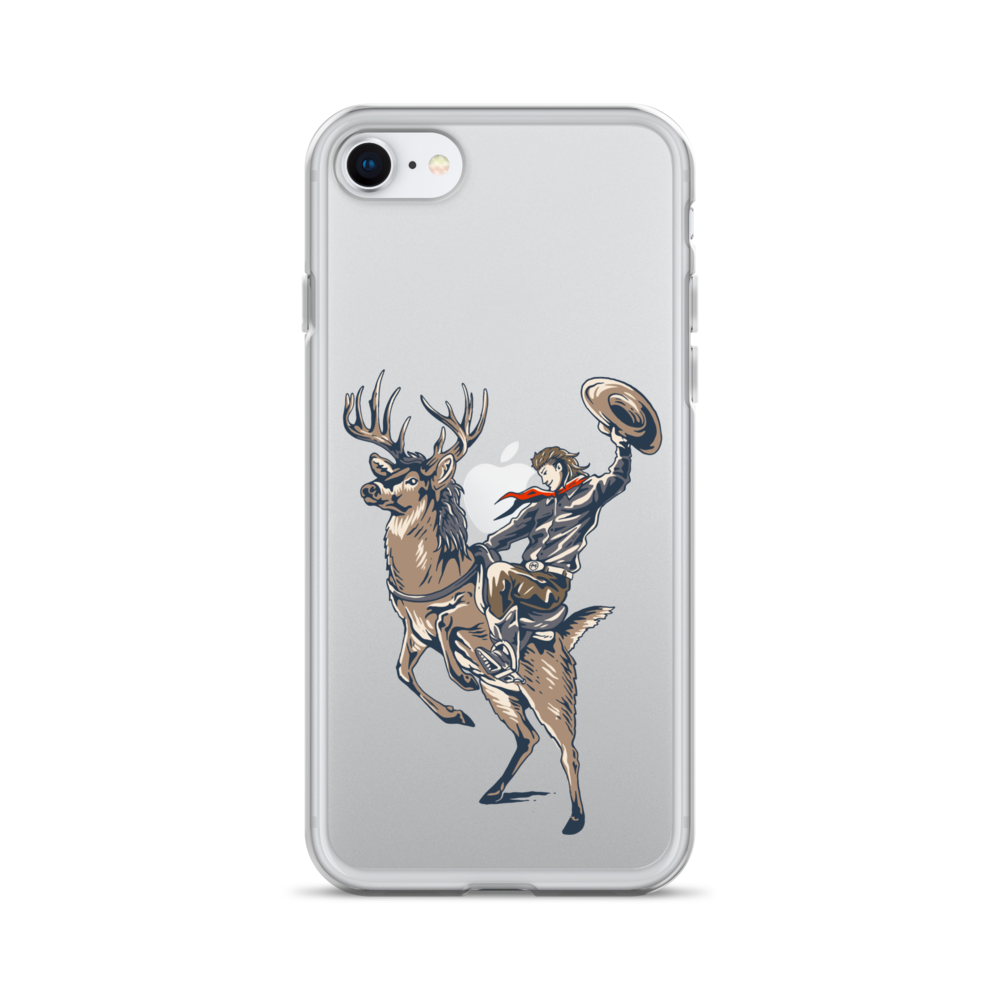 Deer Mullet Cowboy iPhone® Case - Clear