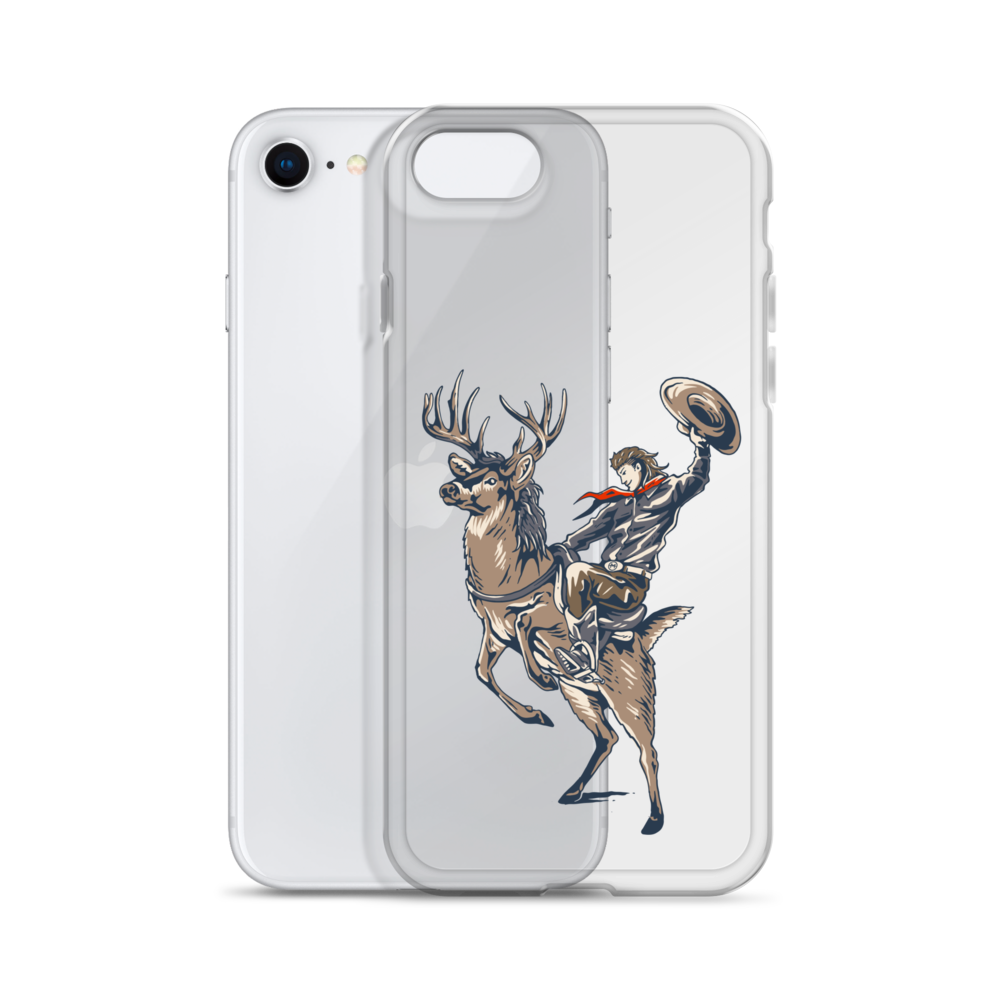 Deer Mullet Cowboy iPhone® Case - Clear