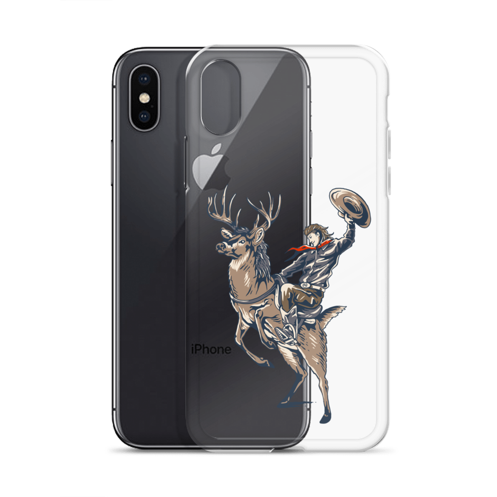 Deer Mullet Cowboy iPhone® Case - Clear