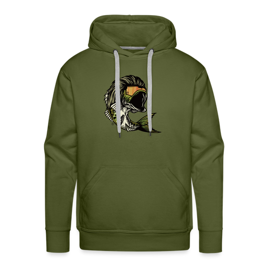 Bass Mullet Premium Hoodie - olive green