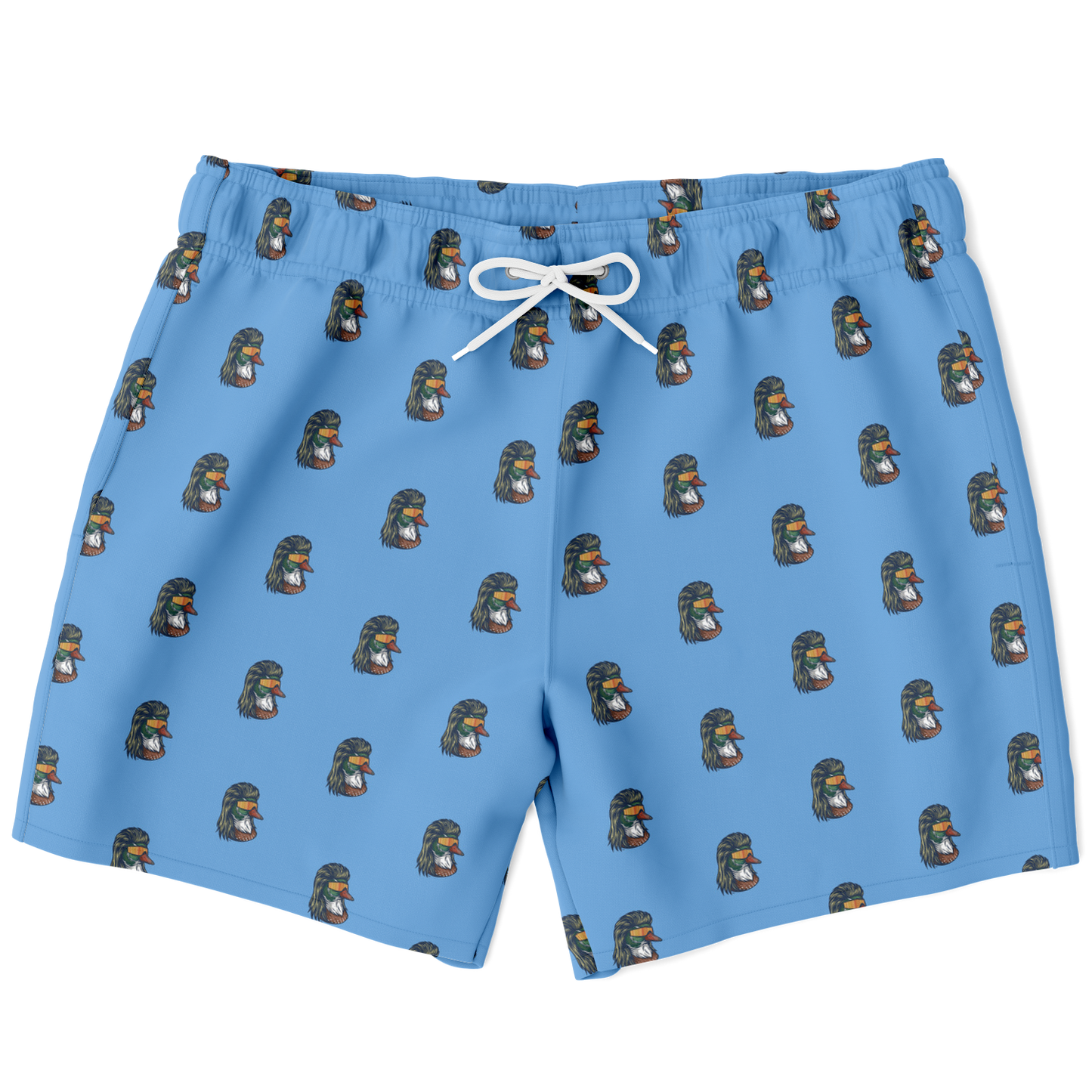 Duck Mullet Men's Swim Trunks - Blue