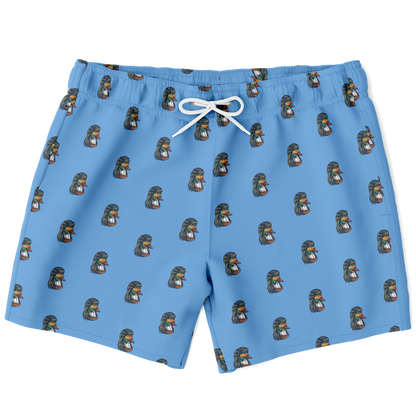 Duck Mullet Men's Swim Trunks - Blue