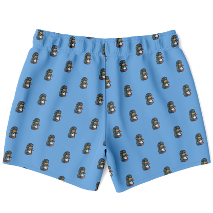 Duck Mullet Men's Swim Trunks - Blue