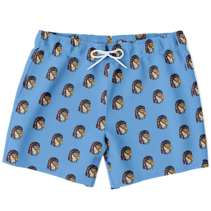 Eagle Mullet USA Swim Trunks - Blue