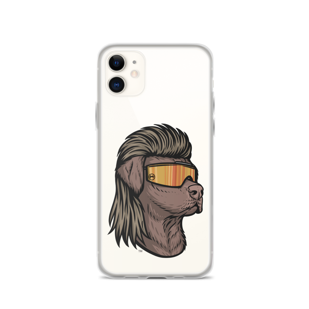 Chocolate Lab Mullet iPhone Case - Clear