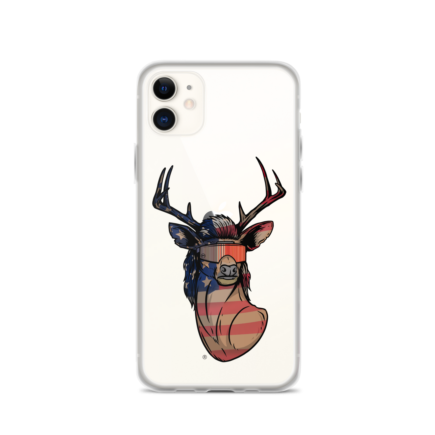 Deer Mullet USA 2.0 iPhone Case - Clear
