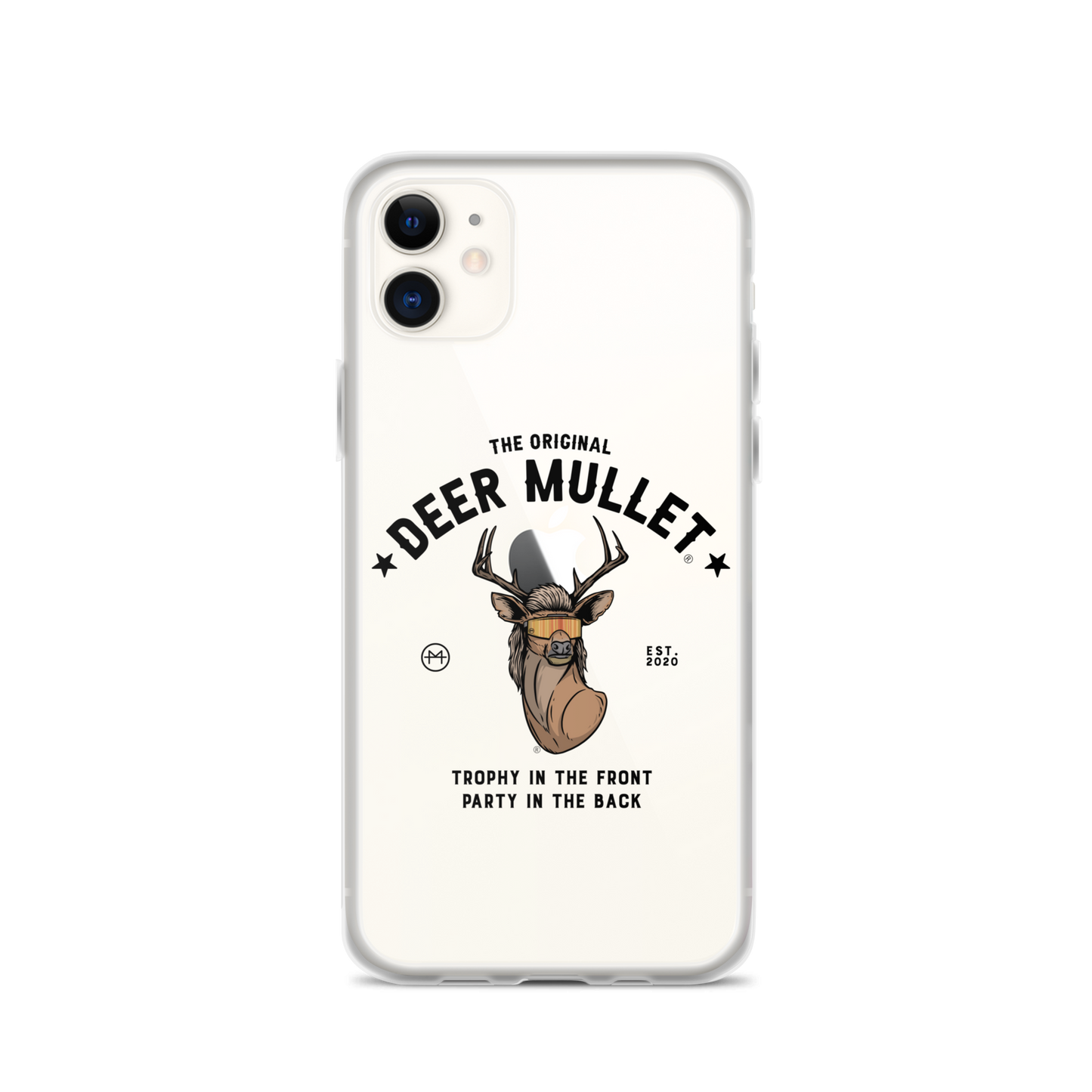 Deer Mullet Motto iPhone Case - Clear