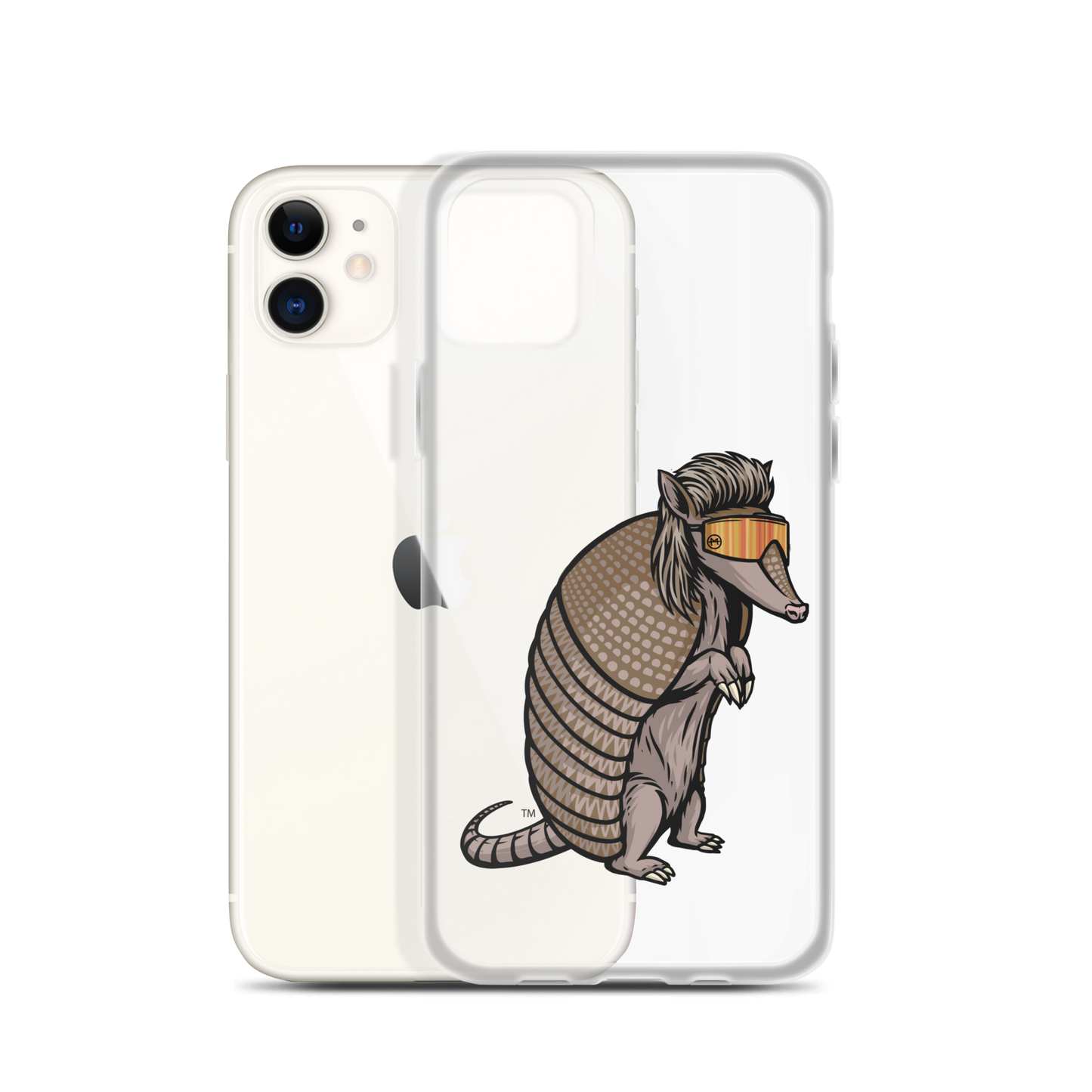 Armadillo Mullet iPhone Case - Clear