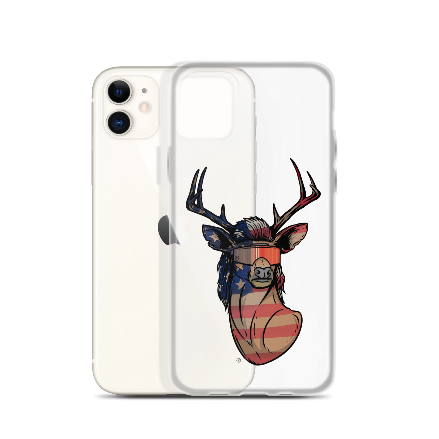 Deer Mullet USA 2.0 iPhone Case - Clear