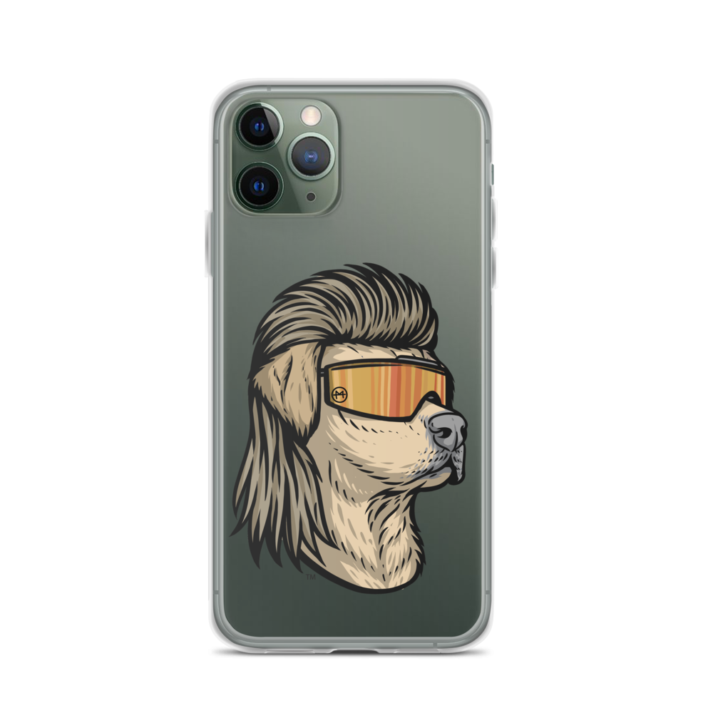 Yellow Lab Mullet iPhone Case - Clear