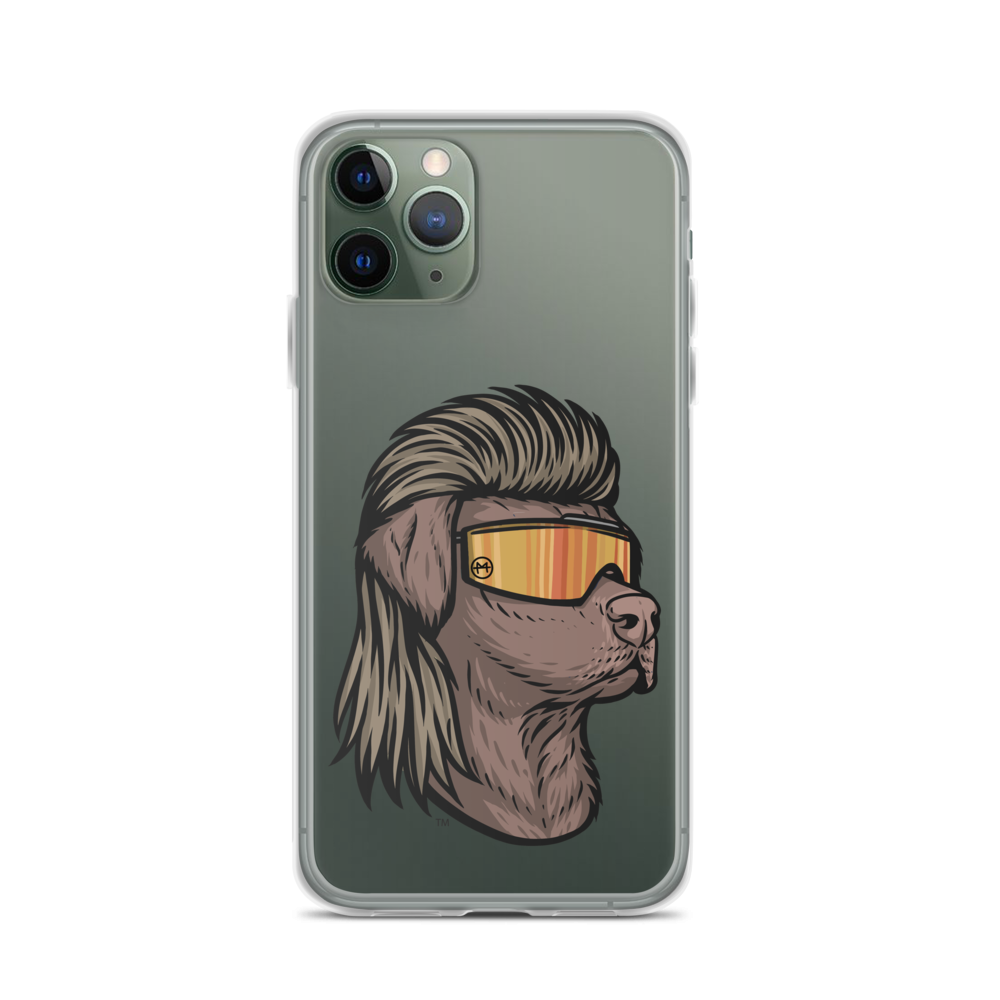 Chocolate Lab Mullet iPhone Case - Clear