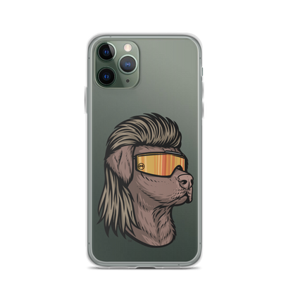 Chocolate Lab Mullet iPhone Case - Clear