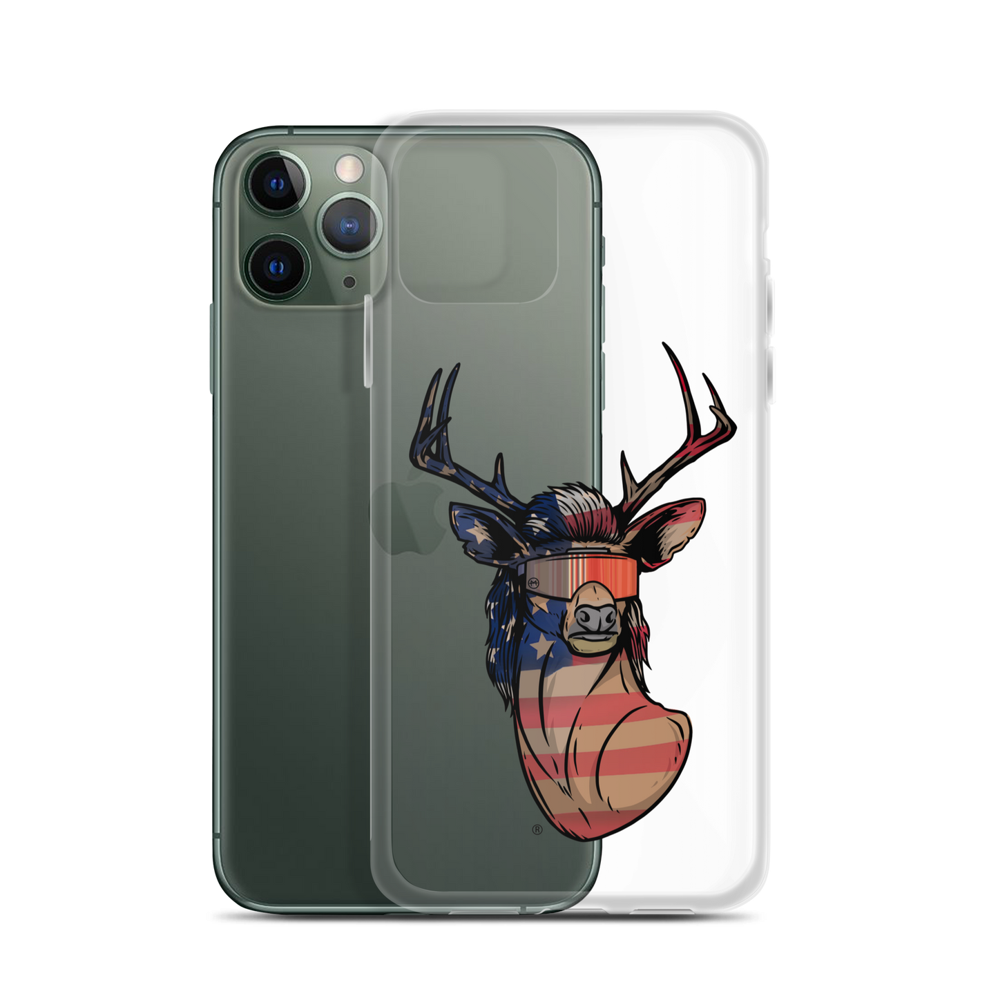 Deer Mullet USA 2.0 iPhone Case - Clear