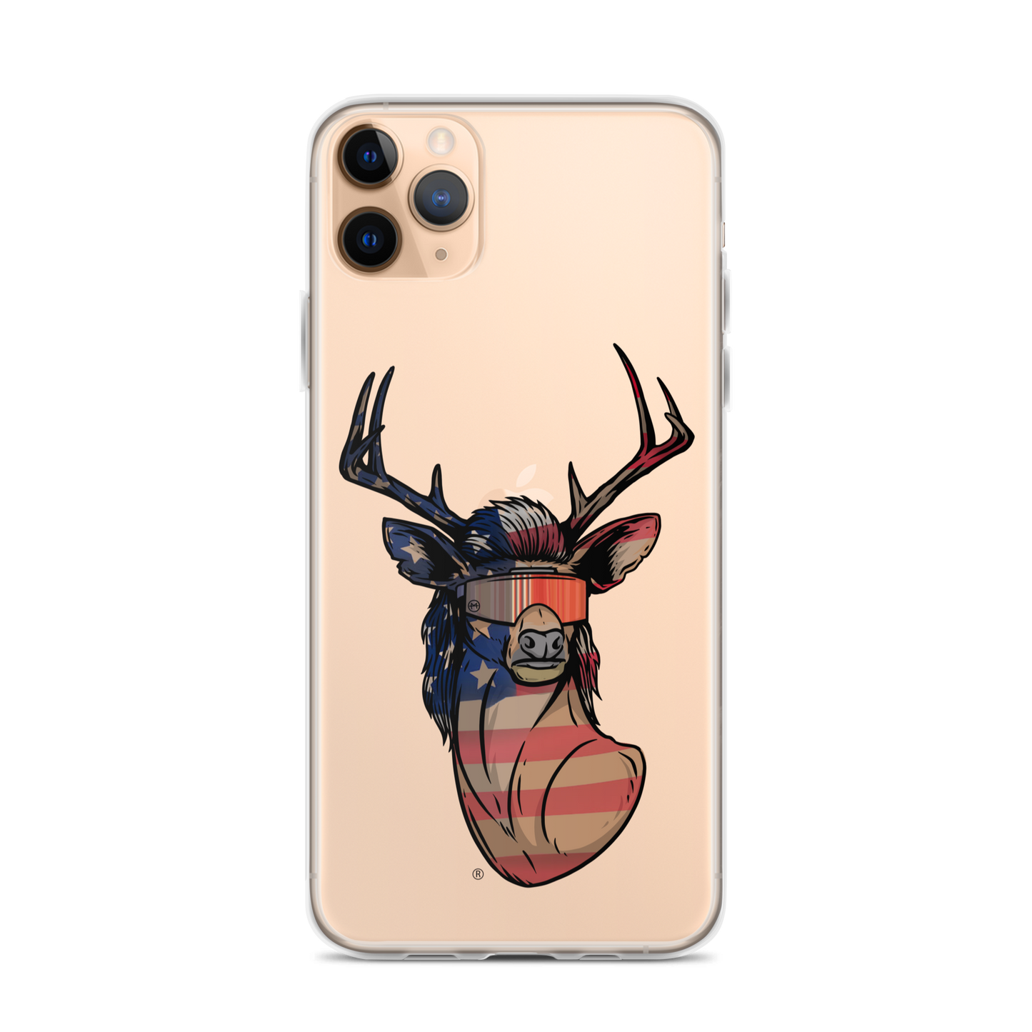 Deer Mullet USA 2.0 iPhone Case - Clear