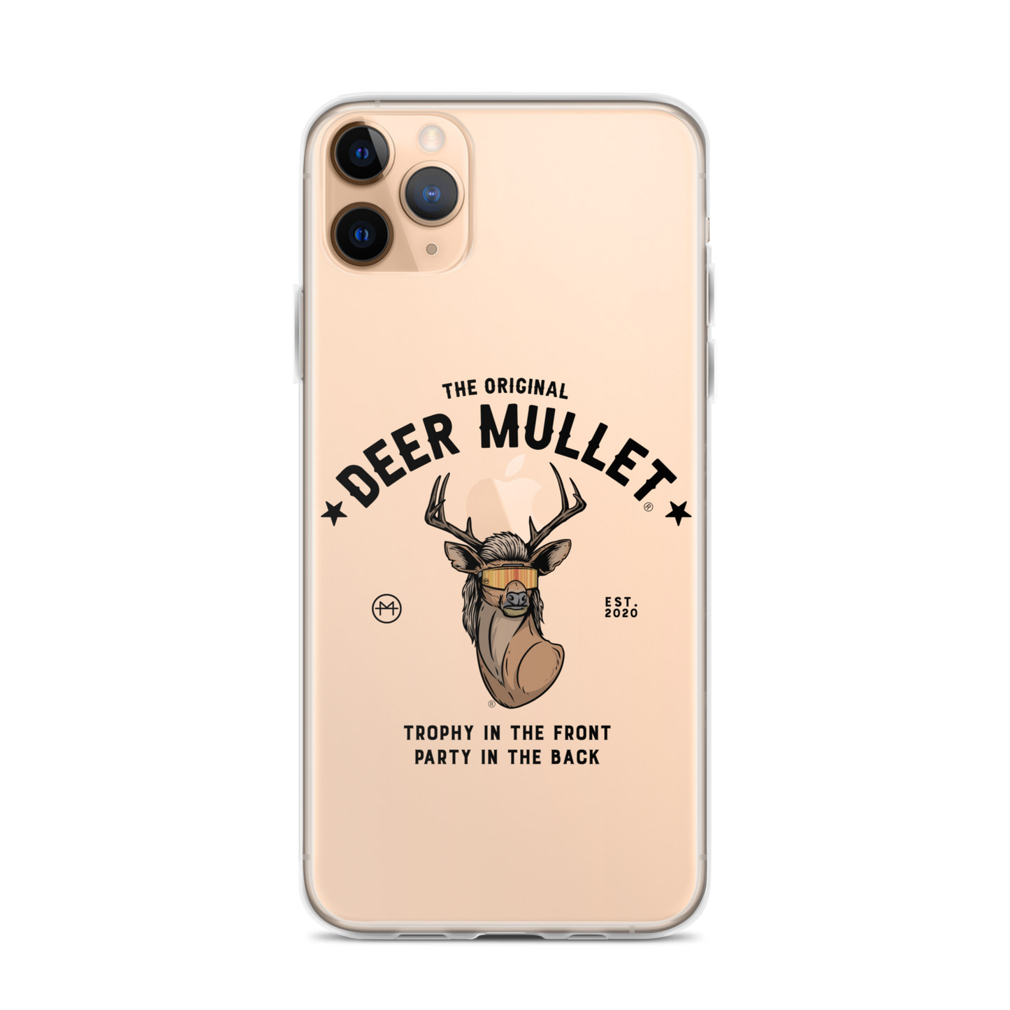 Deer Mullet Motto iPhone Case - Clear