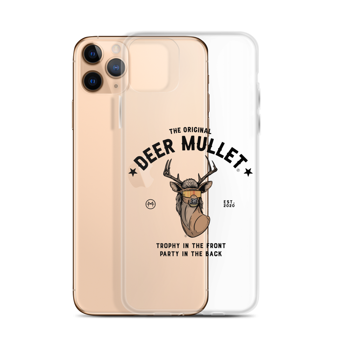 Deer Mullet Motto iPhone Case - Clear
