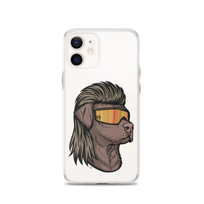 Chocolate Lab Mullet iPhone Case - Clear