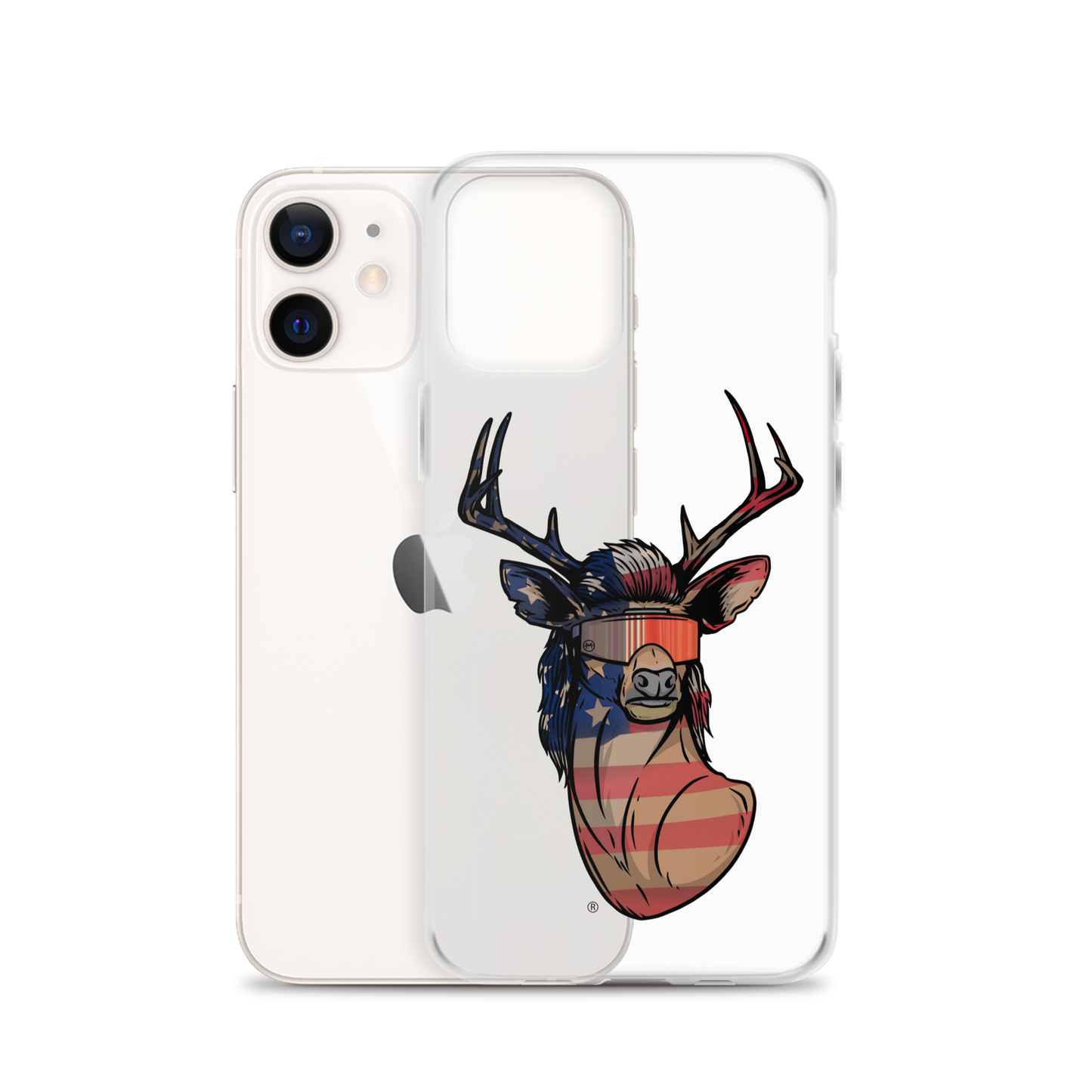 Deer Mullet USA 2.0 iPhone Case - Clear