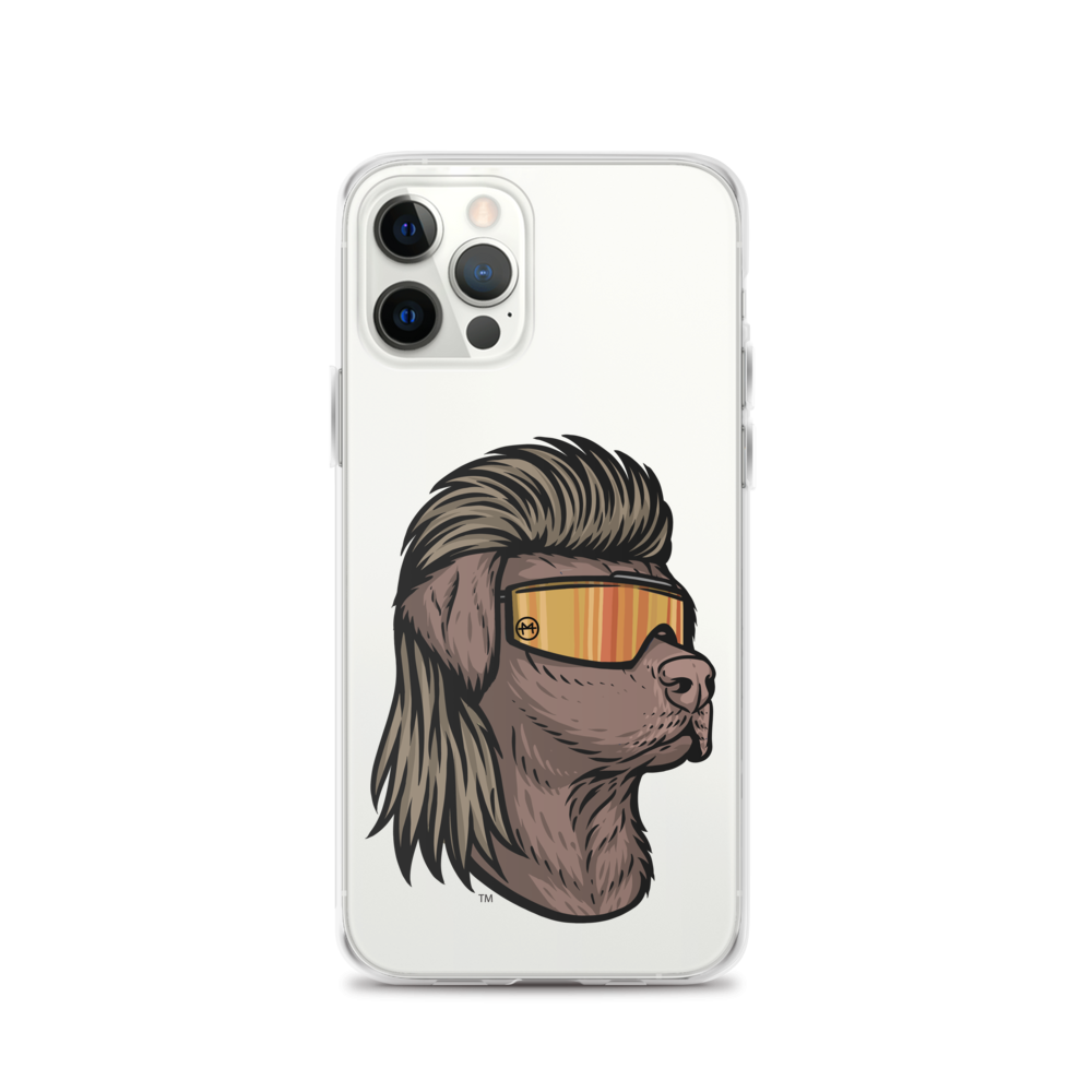 Chocolate Lab Mullet iPhone Case - Clear