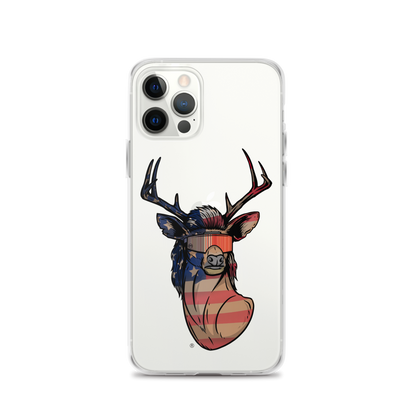 Deer Mullet USA 2.0 iPhone Case - Clear