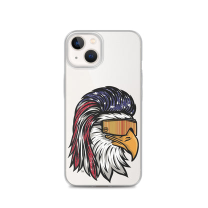 Eagle Mullet USA iPhone Case - Clear