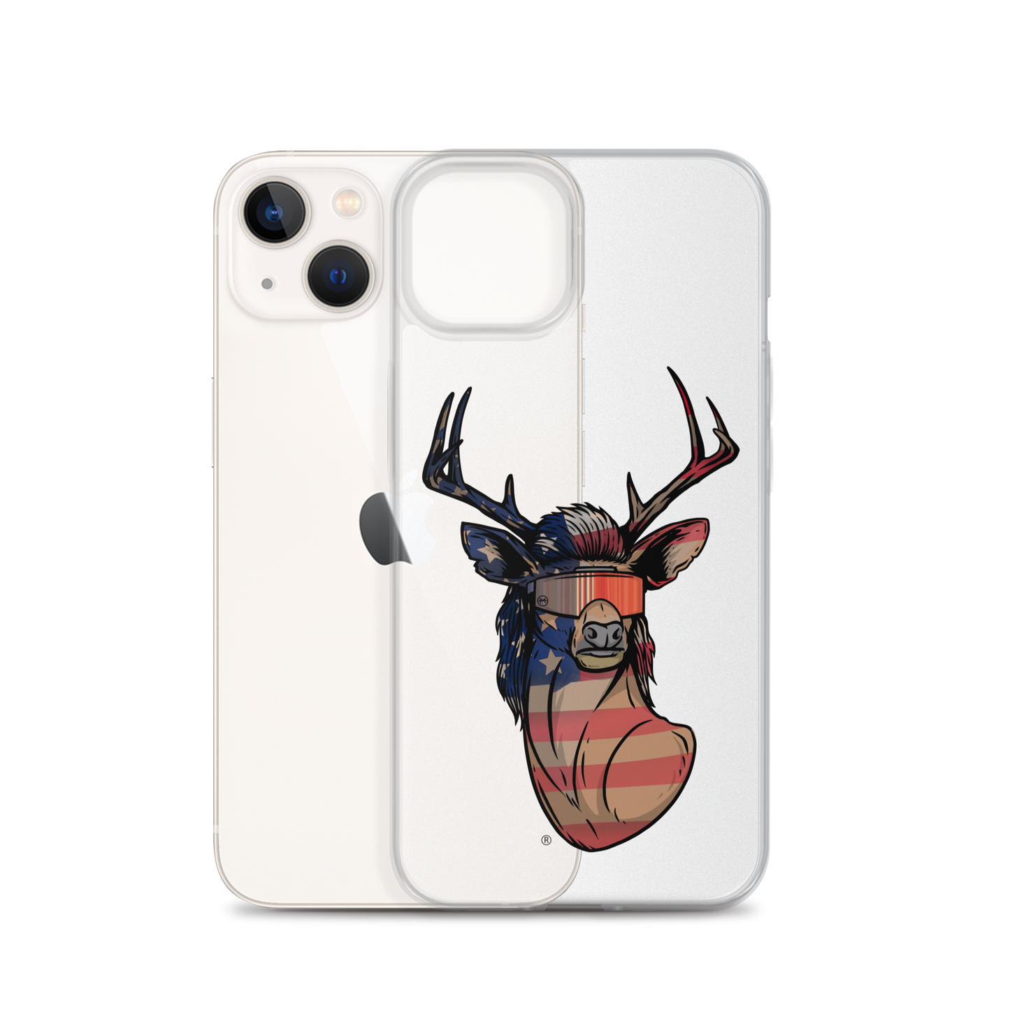 Deer Mullet USA 2.0 iPhone Case - Clear