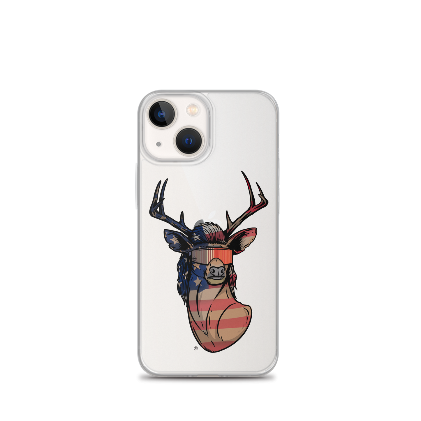 Deer Mullet USA 2.0 iPhone Case - Clear