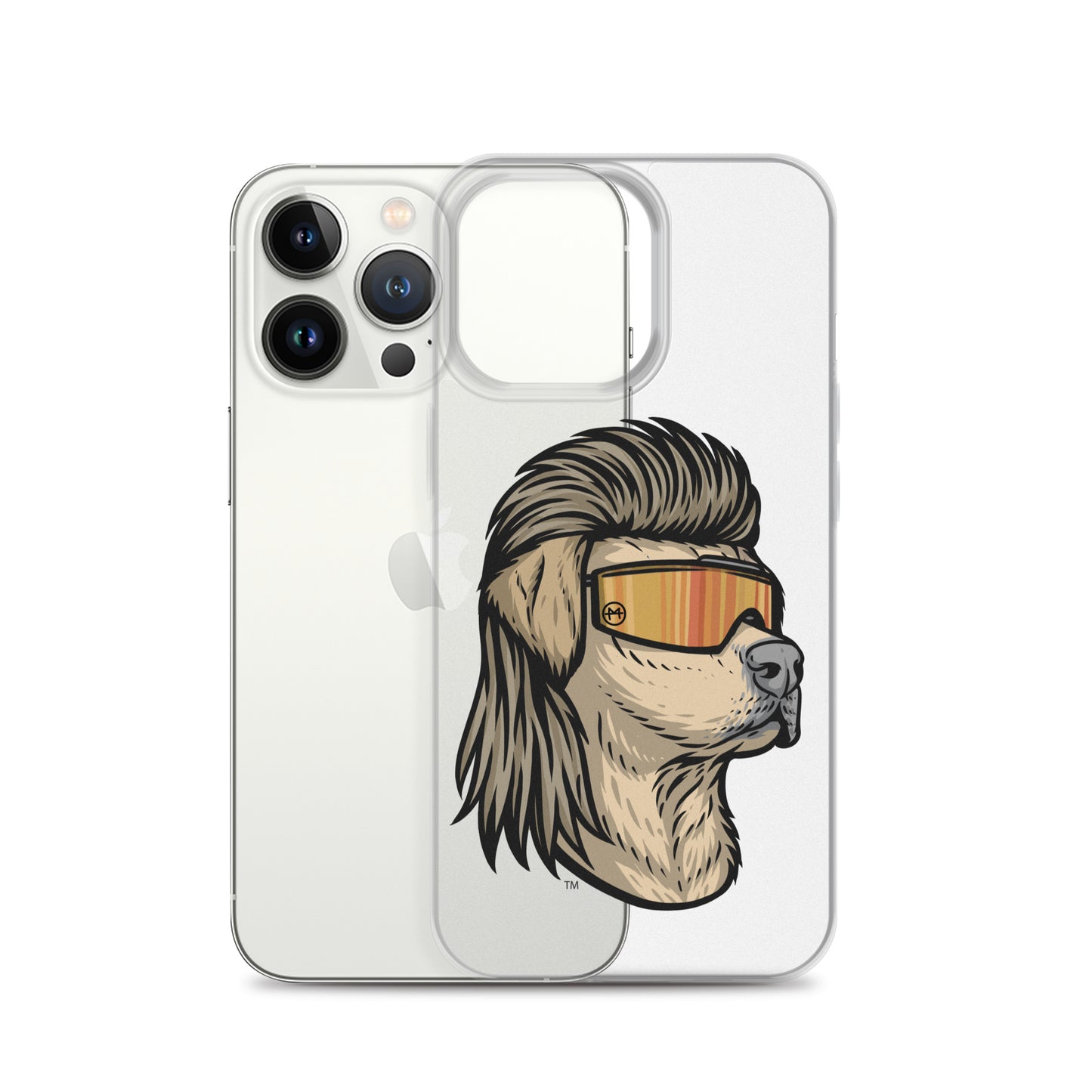 Yellow Lab Mullet iPhone Case - Clear