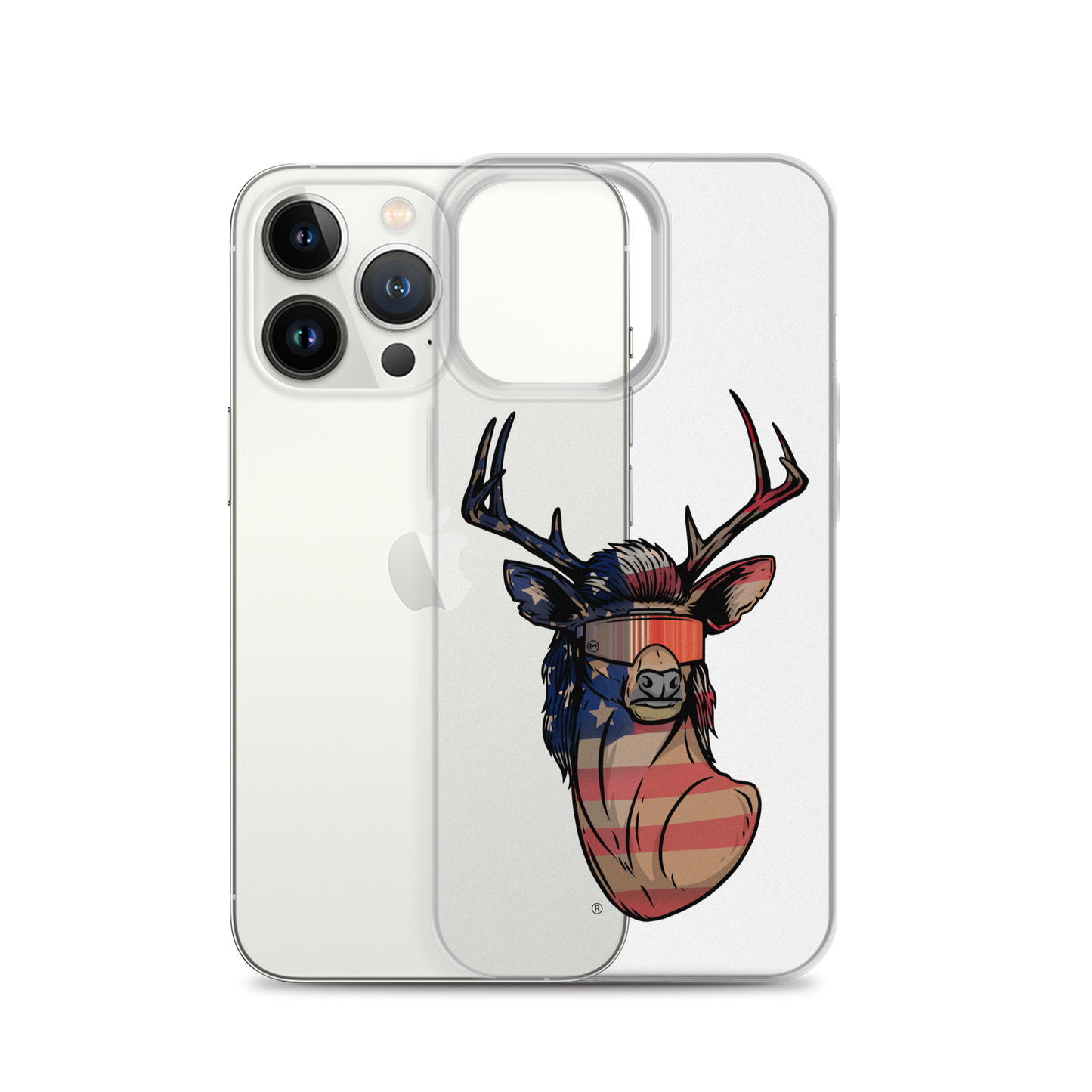 Deer Mullet USA 2.0 iPhone Case - Clear