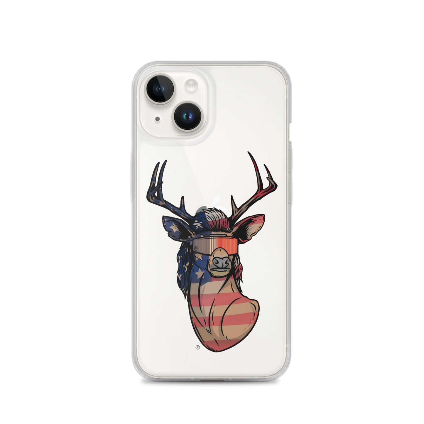 Deer Mullet USA 2.0 iPhone Case - Clear