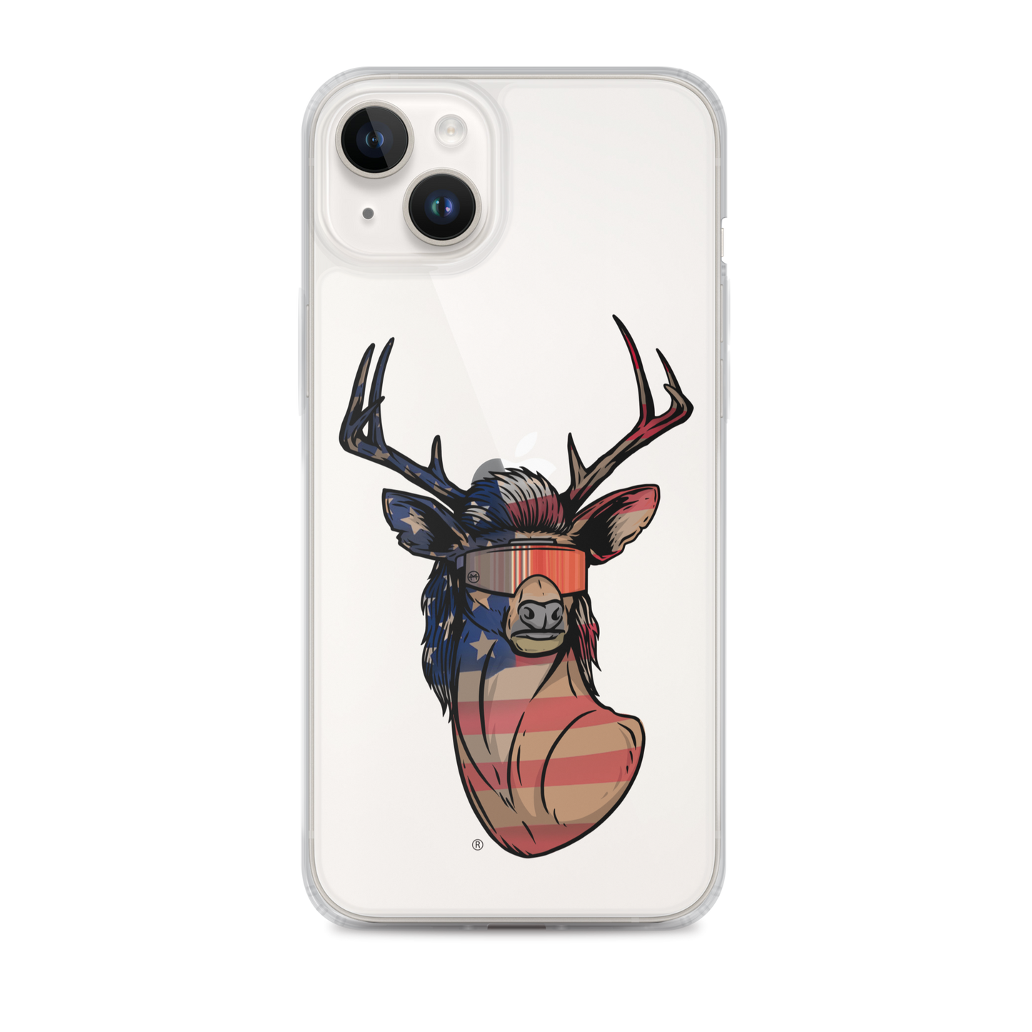 Deer Mullet USA 2.0 iPhone Case - Clear