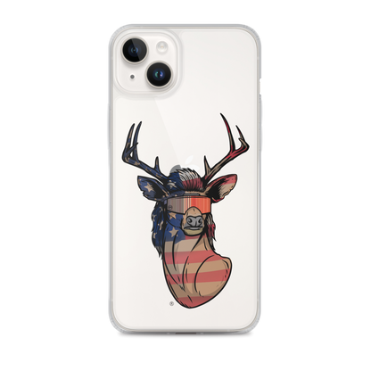 Deer Mullet USA 2.0 iPhone Case - Clear