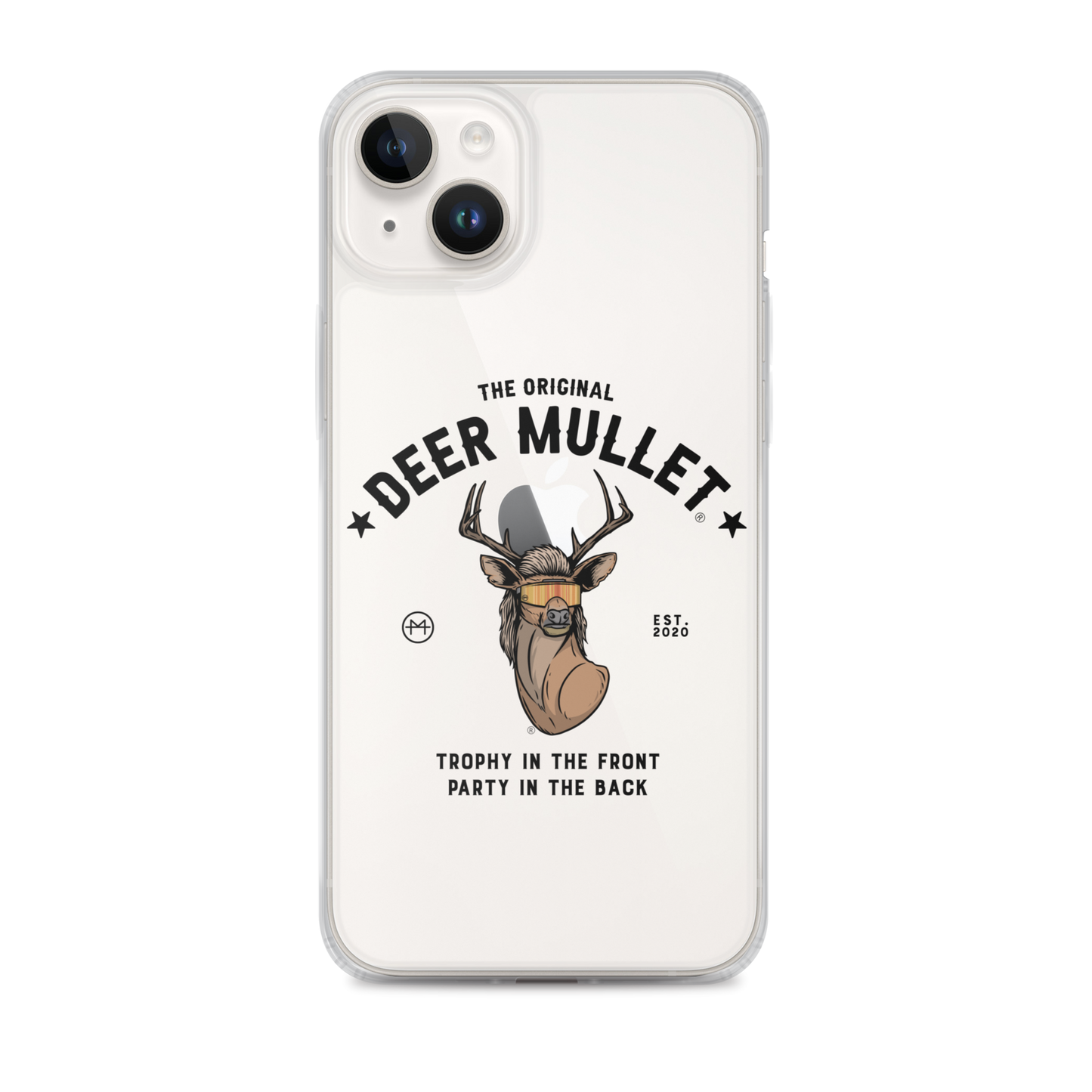 Deer Mullet Motto iPhone Case - Clear