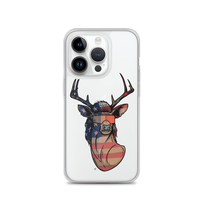 Deer Mullet USA 2.0 iPhone Case - Clear