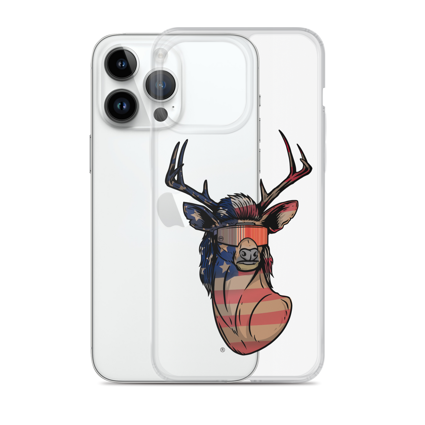 Deer Mullet USA 2.0 iPhone Case - Clear