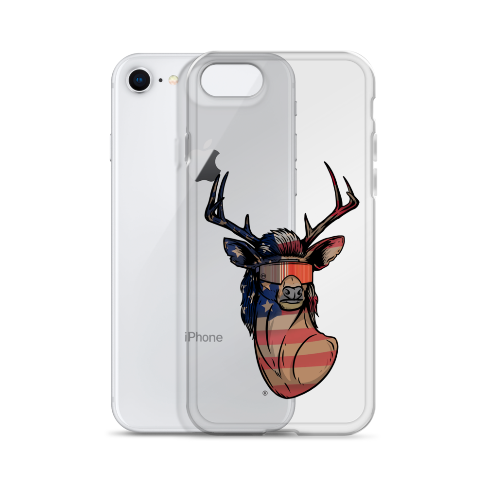 Deer Mullet USA 2.0 iPhone Case - Clear