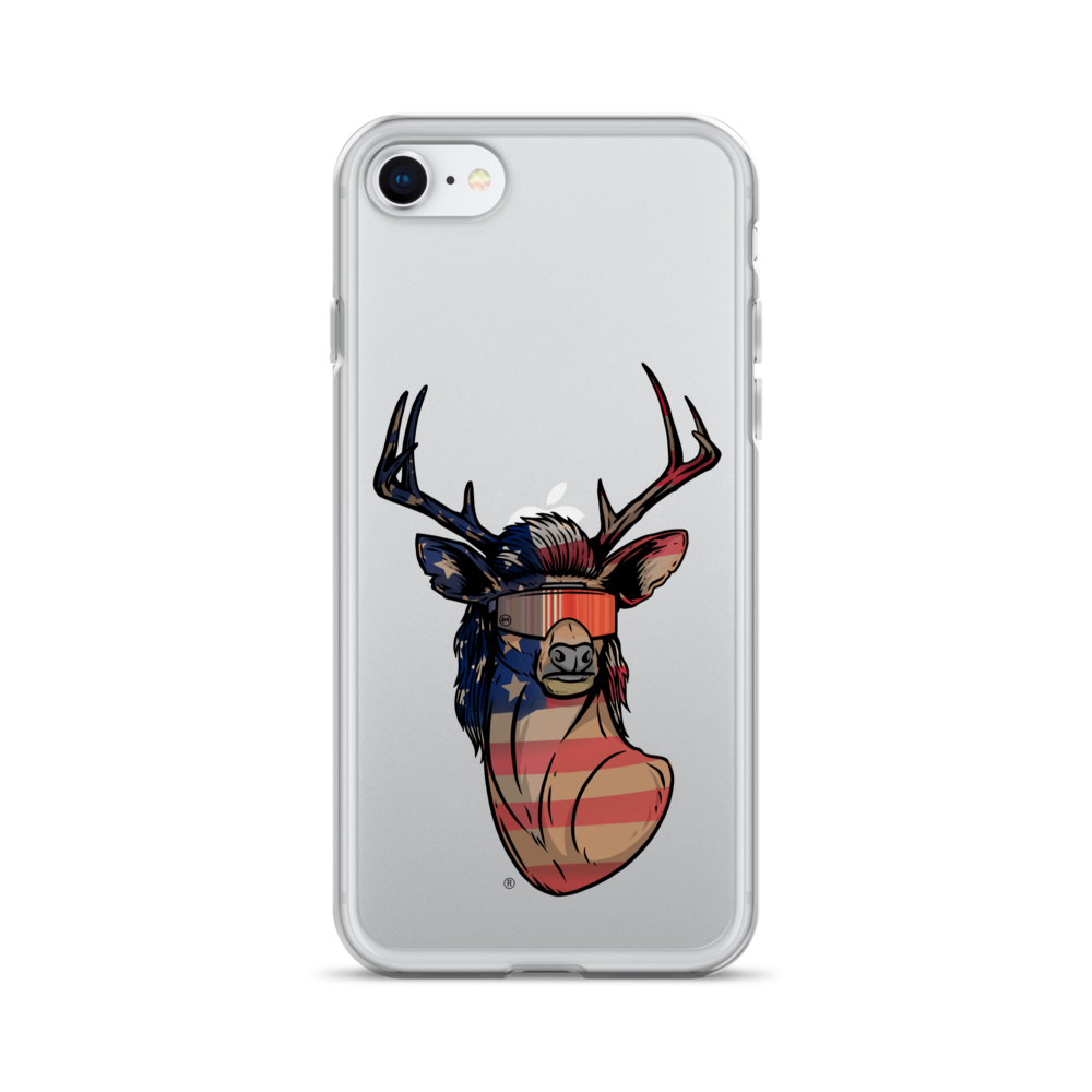 Deer Mullet USA 2.0 iPhone Case - Clear