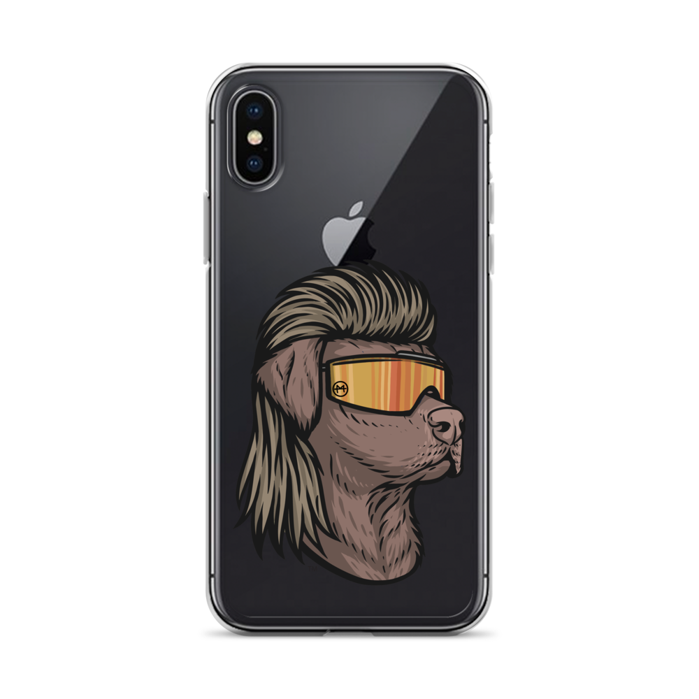 Chocolate Lab Mullet iPhone Case - Clear